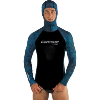 Cressi Lycra | Stinger Vest Camo Blue with 1mm front/back