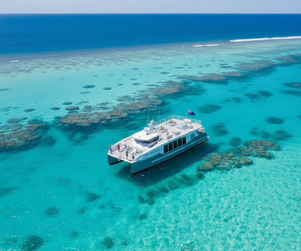 Voyager is our new  <b>luxury catamaran</b> redefining  outer reef snorkel tours.